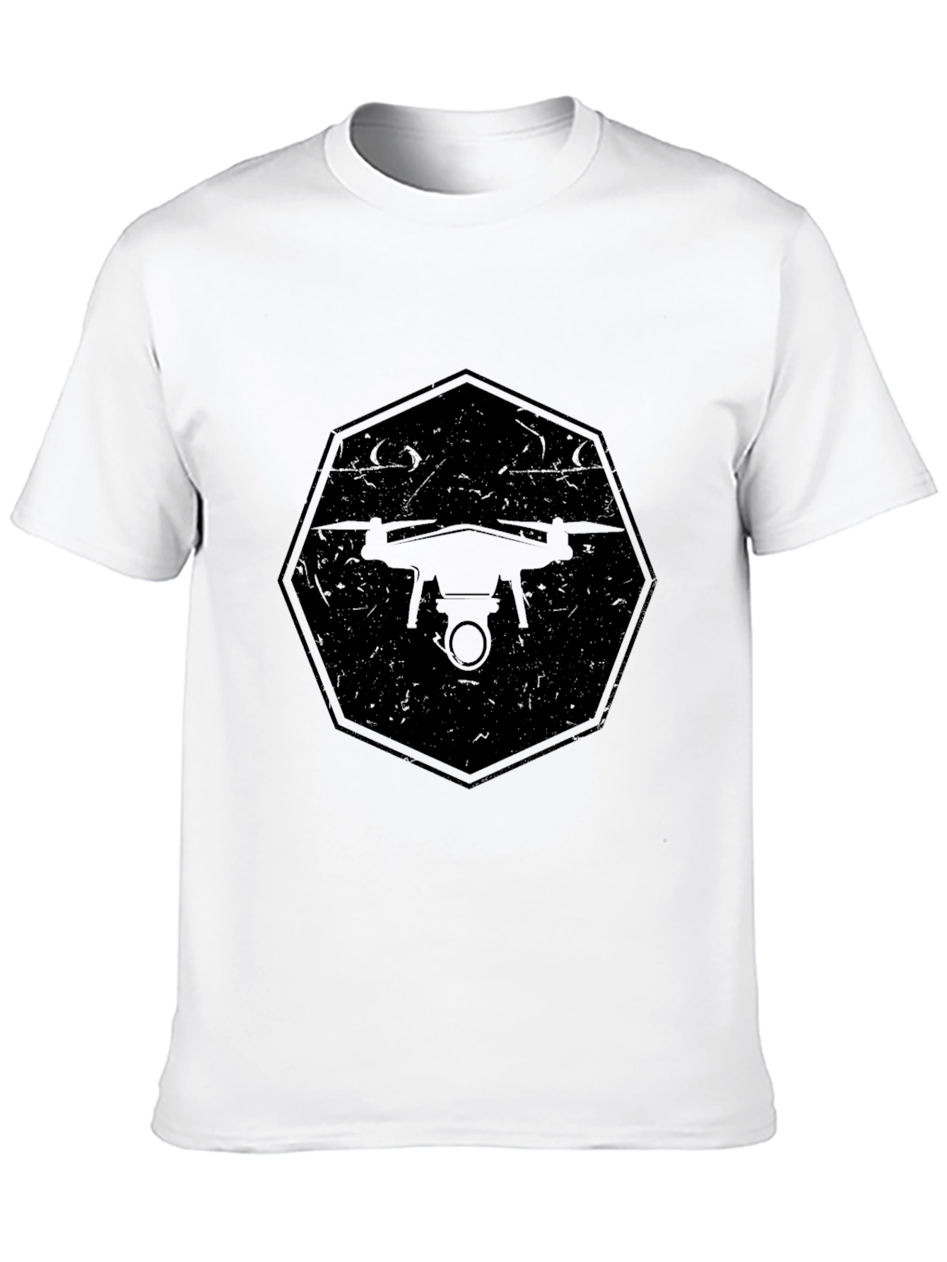 Drone Graphic T-Shirt - Black