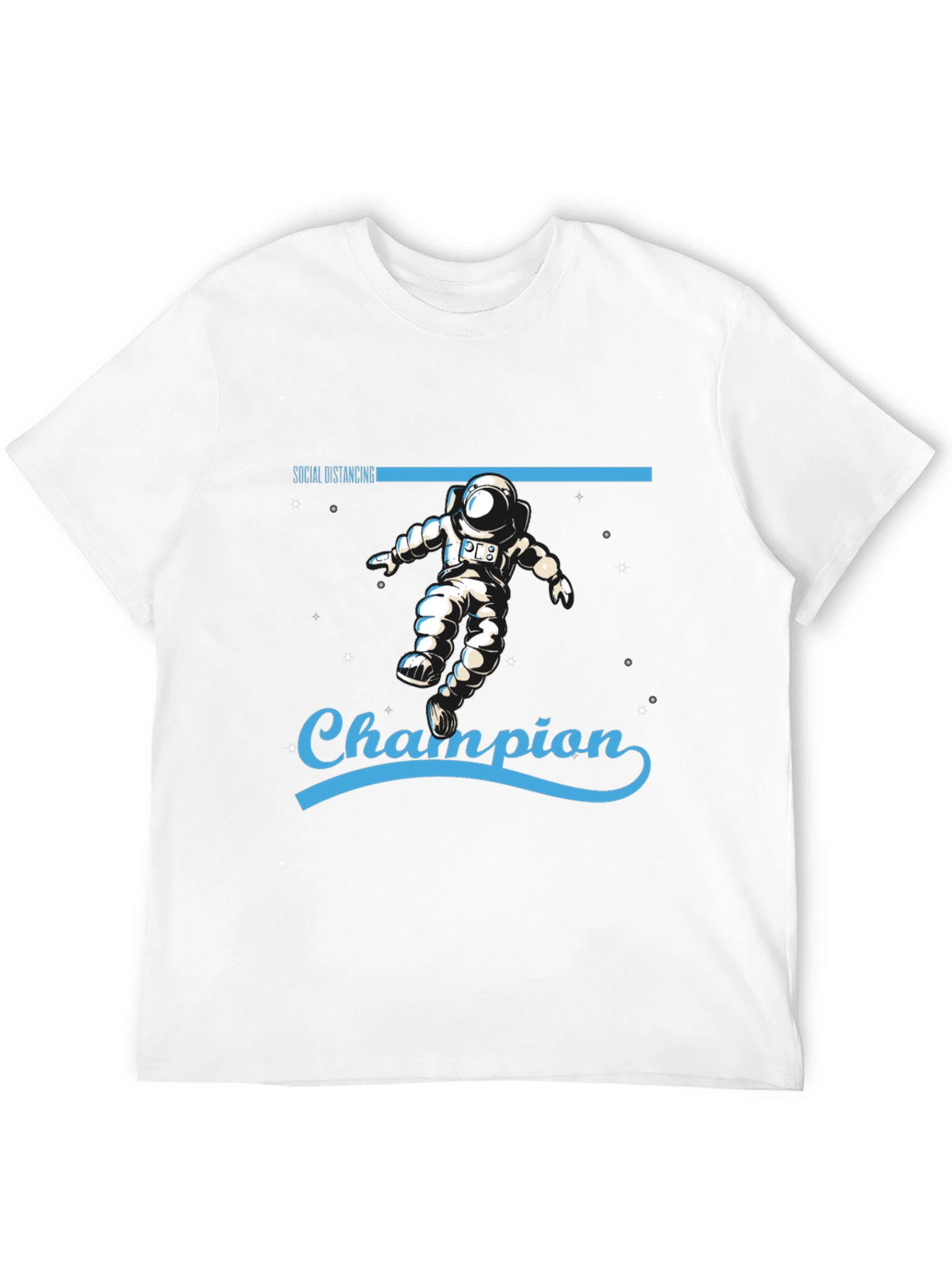 Social Distancing Champion Black T-Shirt
