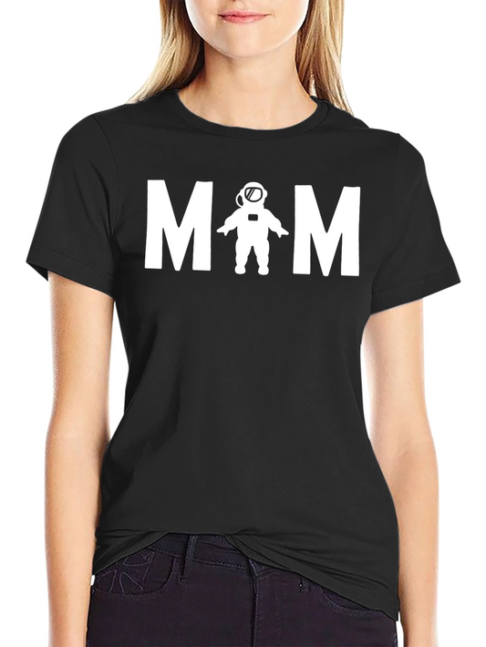 Mom Astronaut Graphic Tee - Black Unisex T-Shirt