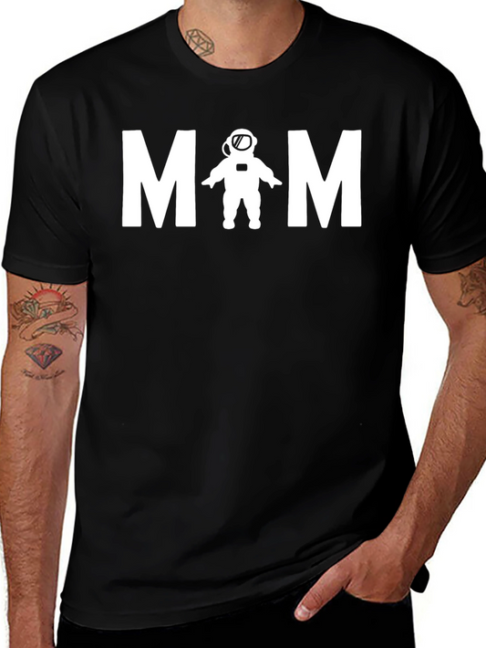 Mom Astronaut Graphic Tee - Black Unisex T-Shirt