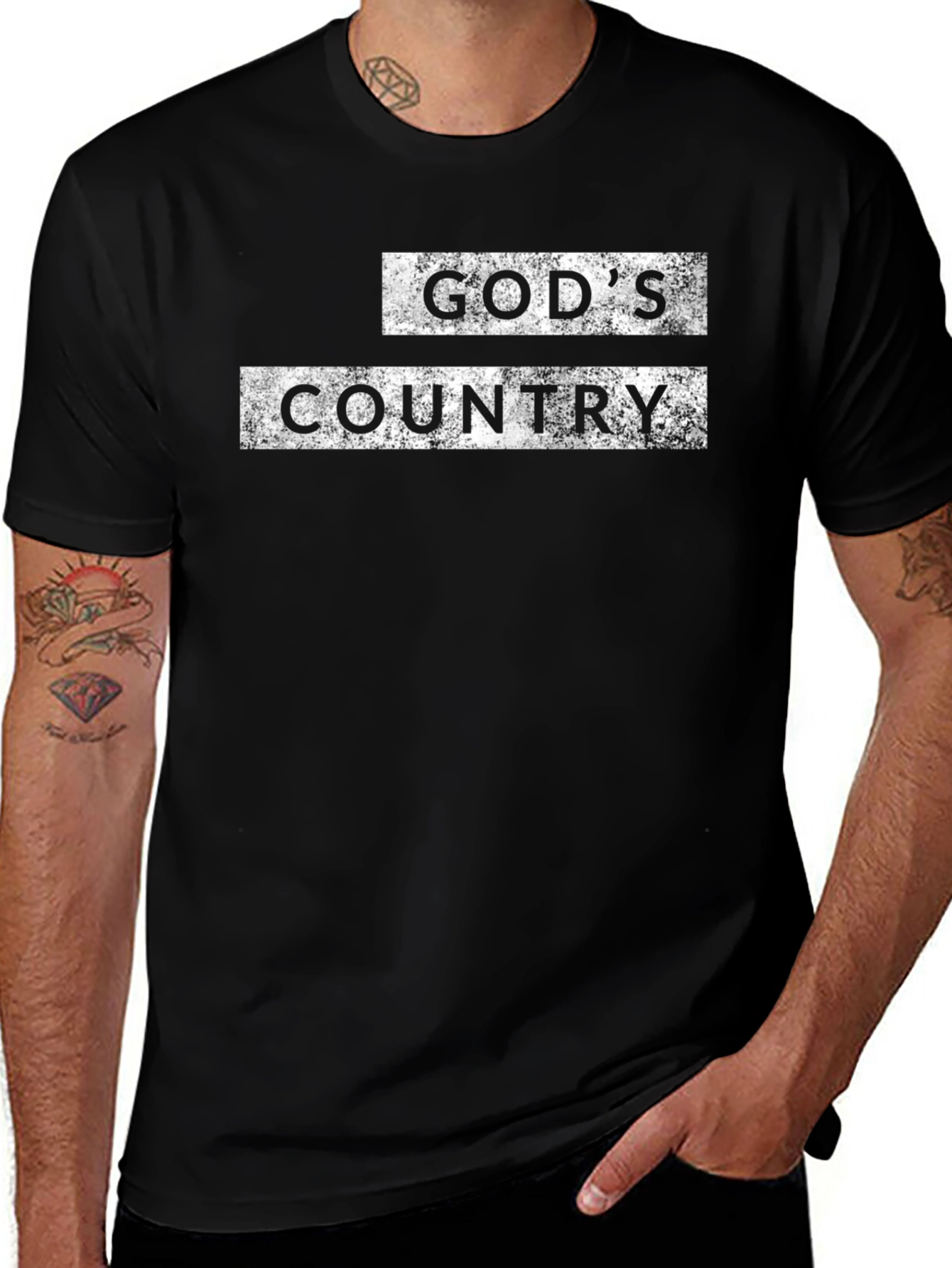 Gods Country Graphic T-Shirt Black