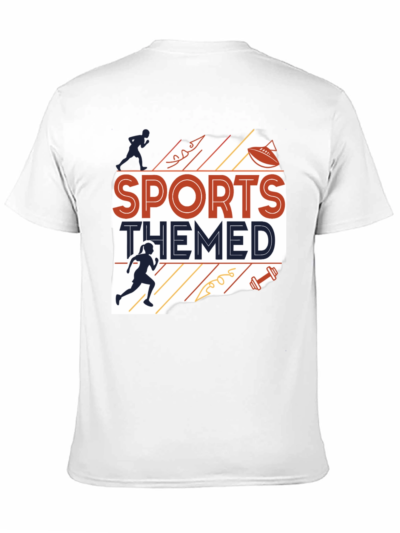 Sports Themed Graphic Tee - Black