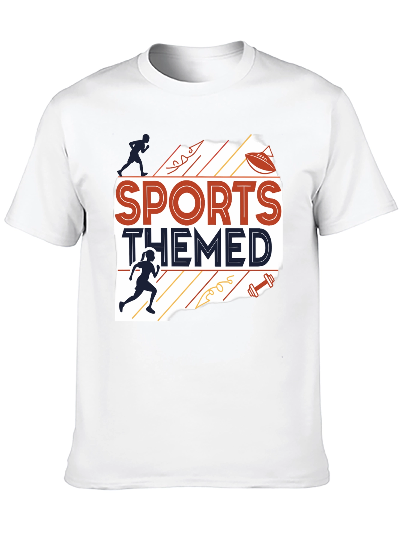 Sports Themed Graphic Tee - Black