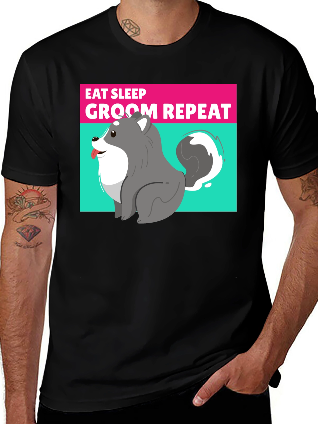 Eat Sleep Groom Repeat T-Shirt