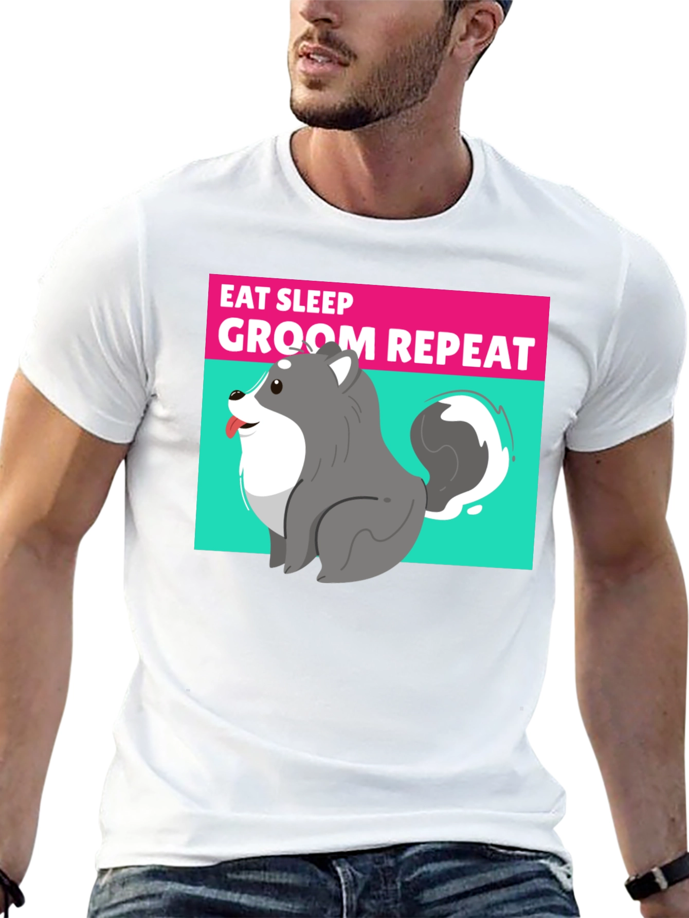 Eat Sleep Groom Repeat T-Shirt