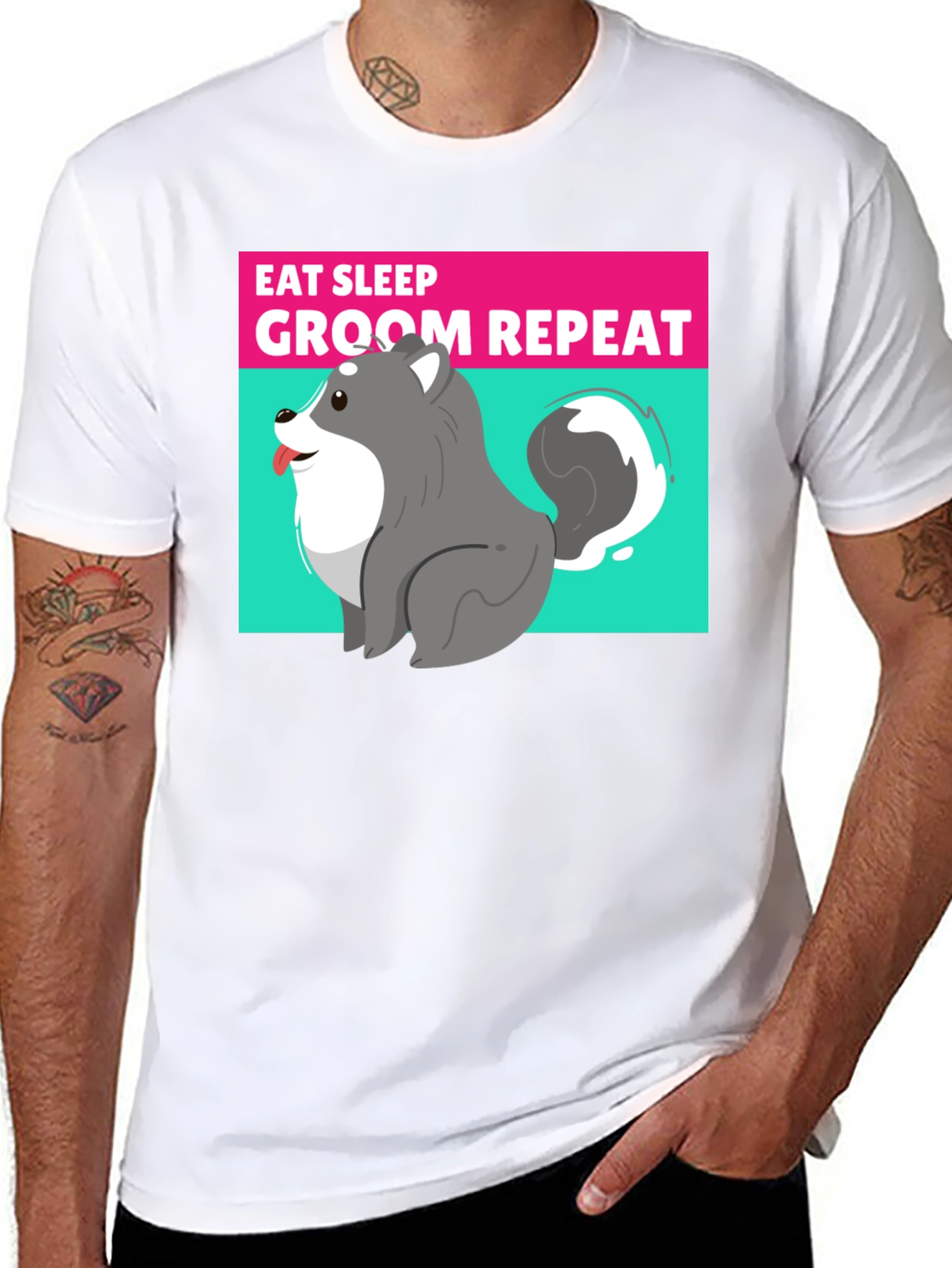 Eat Sleep Groom Repeat T-Shirt