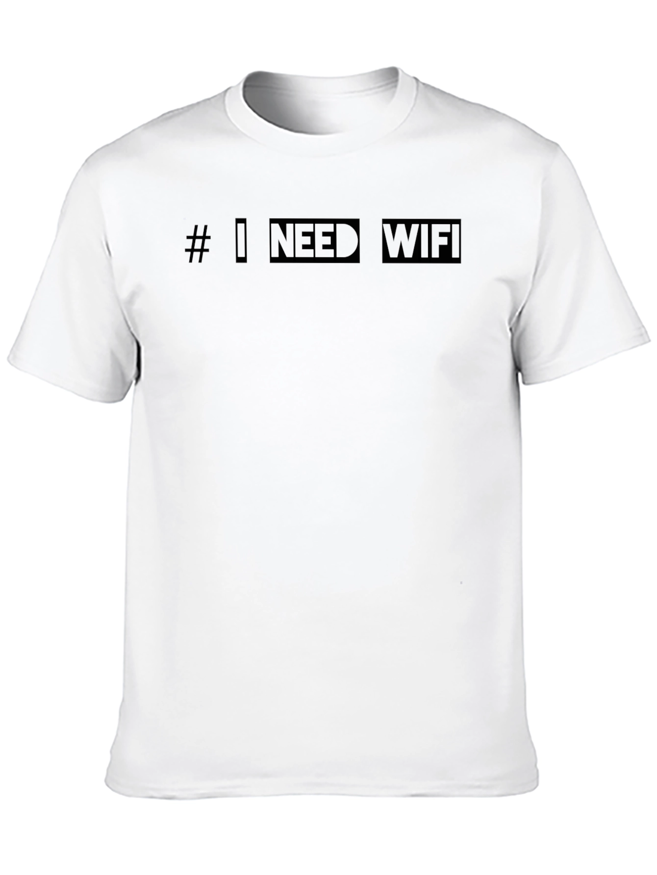 I Need WiFi Black T-Shirt - Modern Style