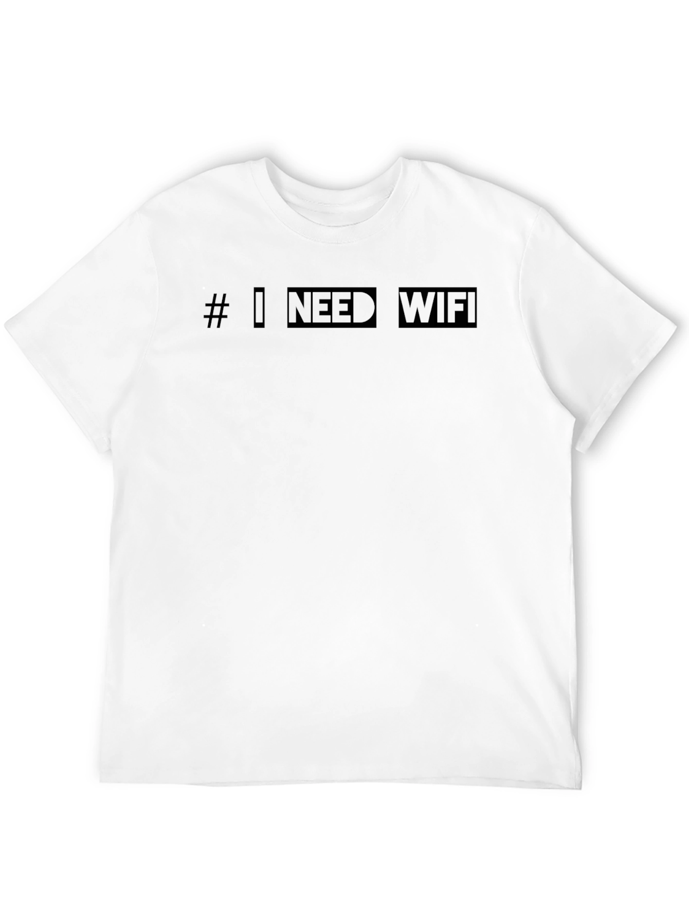 I Need WiFi Black T-Shirt - Modern Style