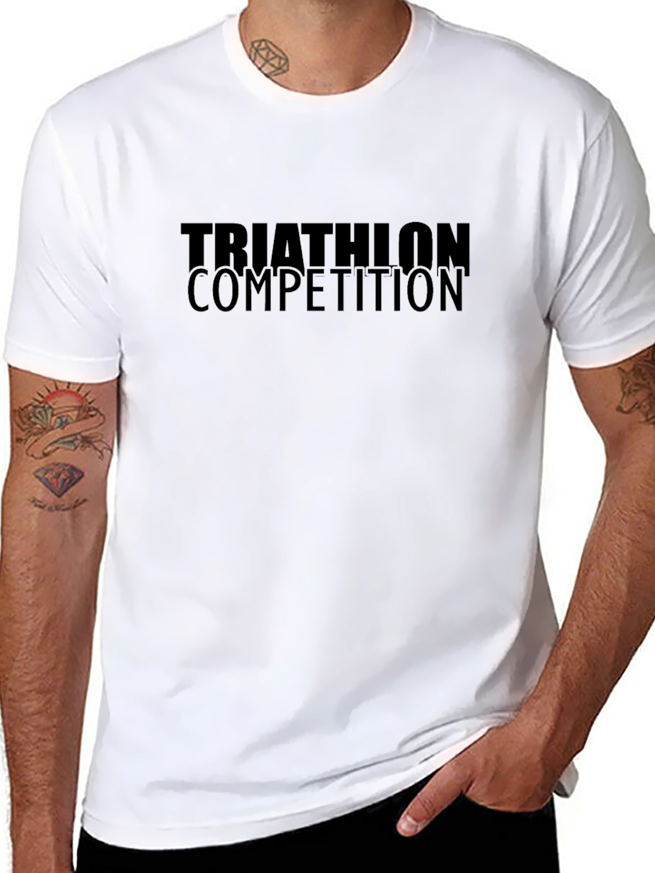 Triathlon Competition Graphic T-Shirt