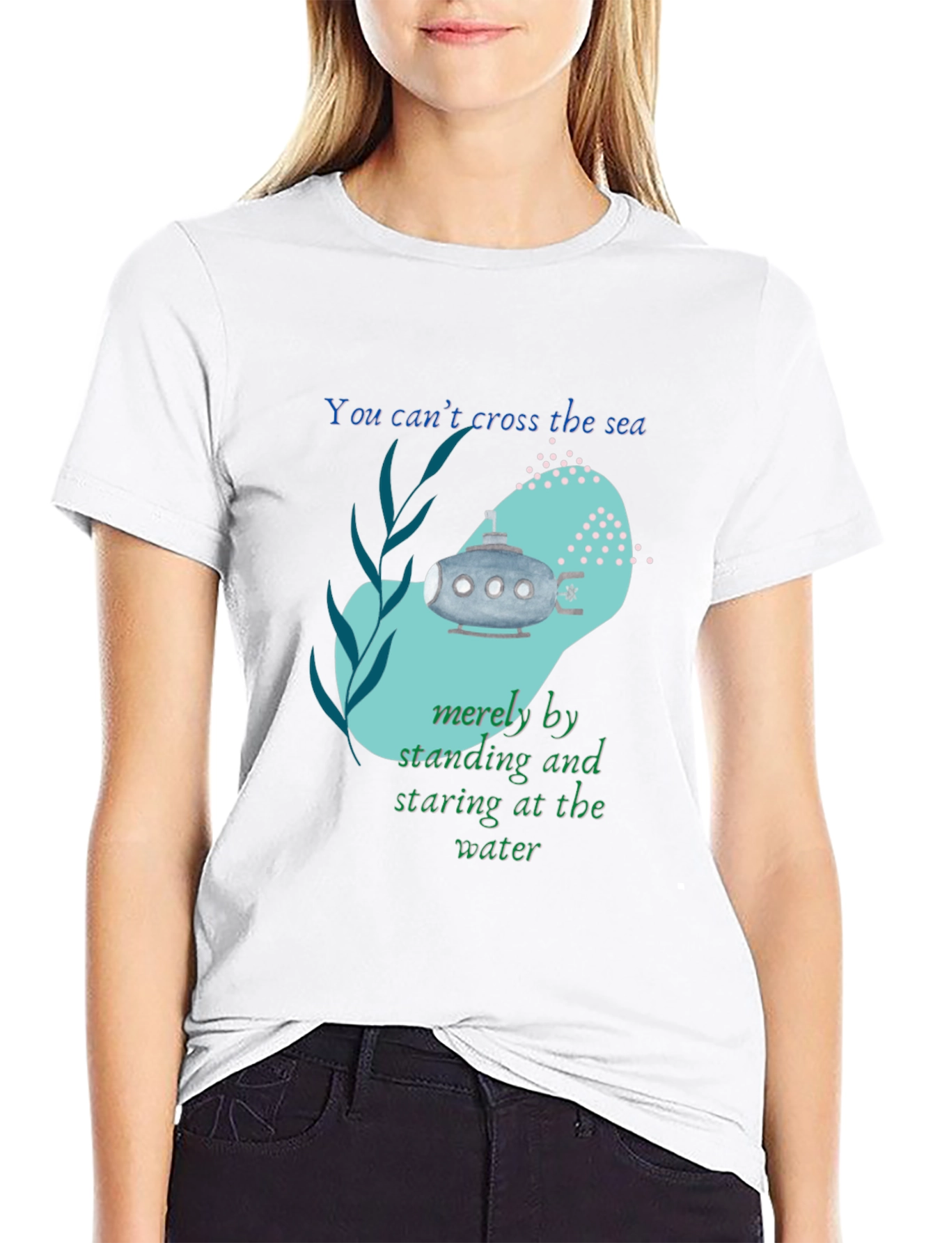 Inspirational Submarine Tee - Cross the Sea Design