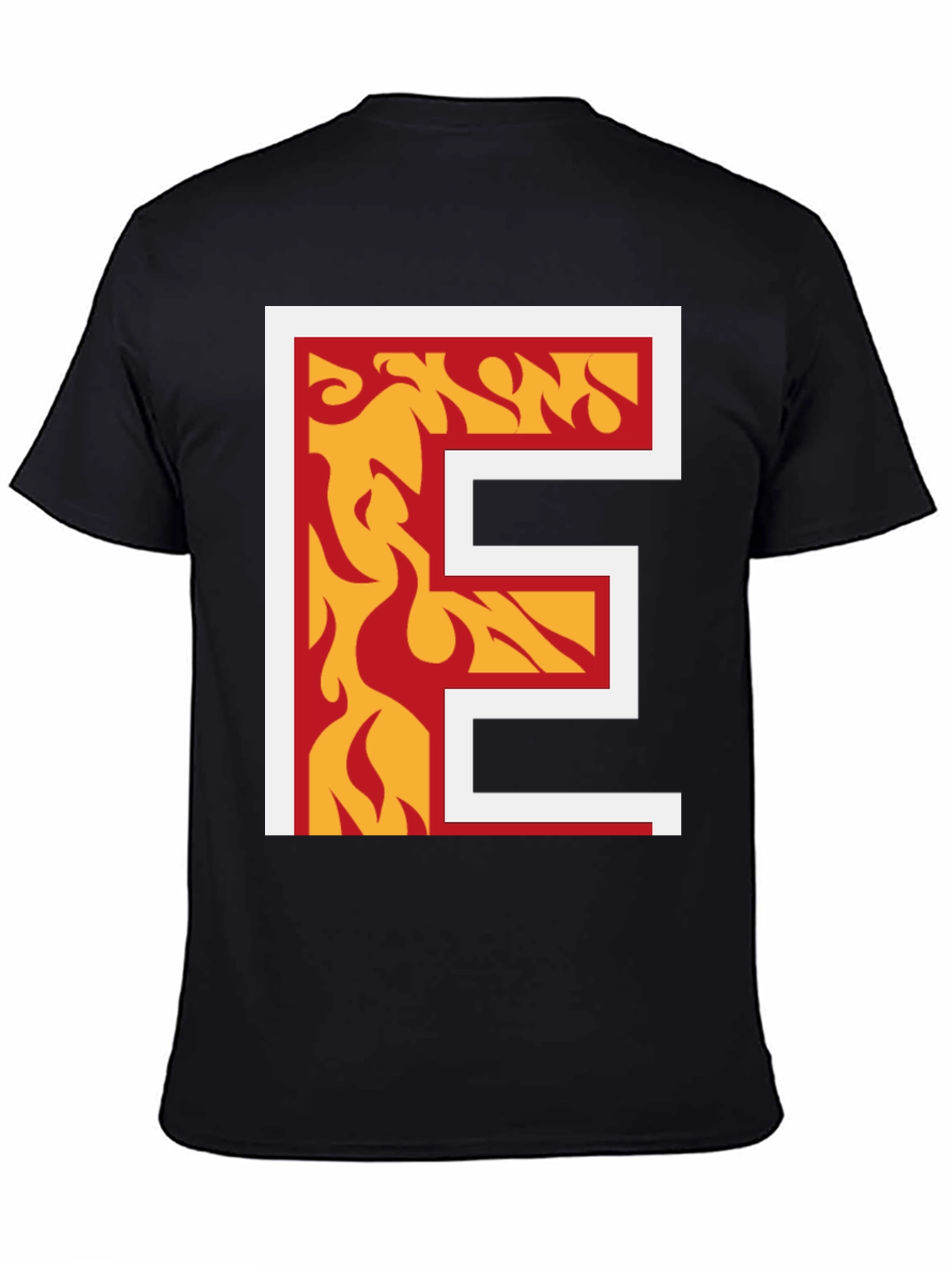 Fiery Letter E Graphic Tee