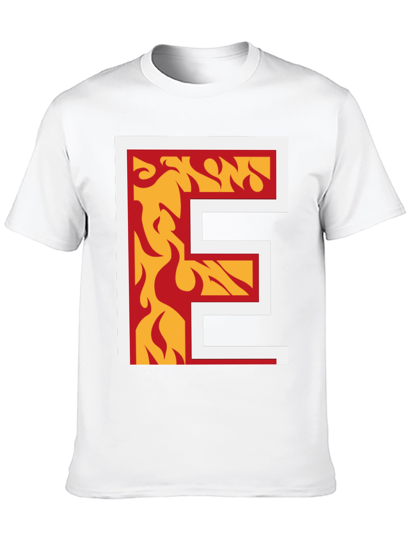 Fiery Letter E Graphic Tee