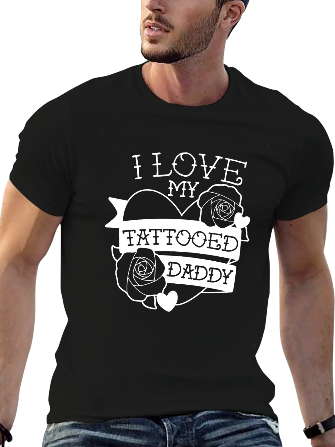 I Love My Tattooed Daddy Black T-Shirt