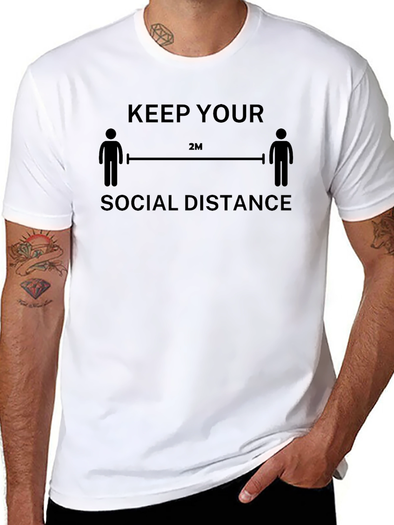 Keep Your Social Distance T-Shirt Black