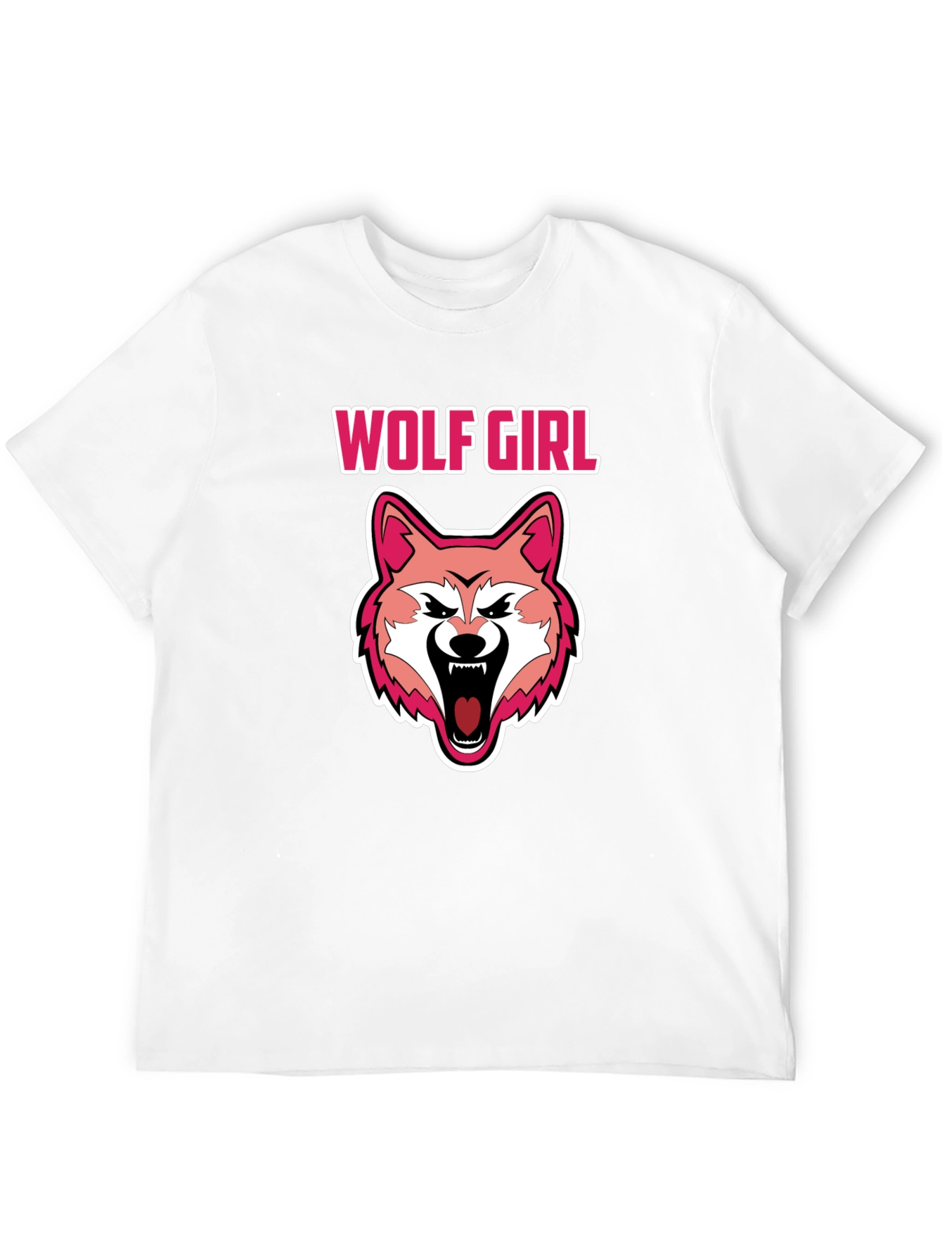 Wolf Girl Graphic Black T-Shirt