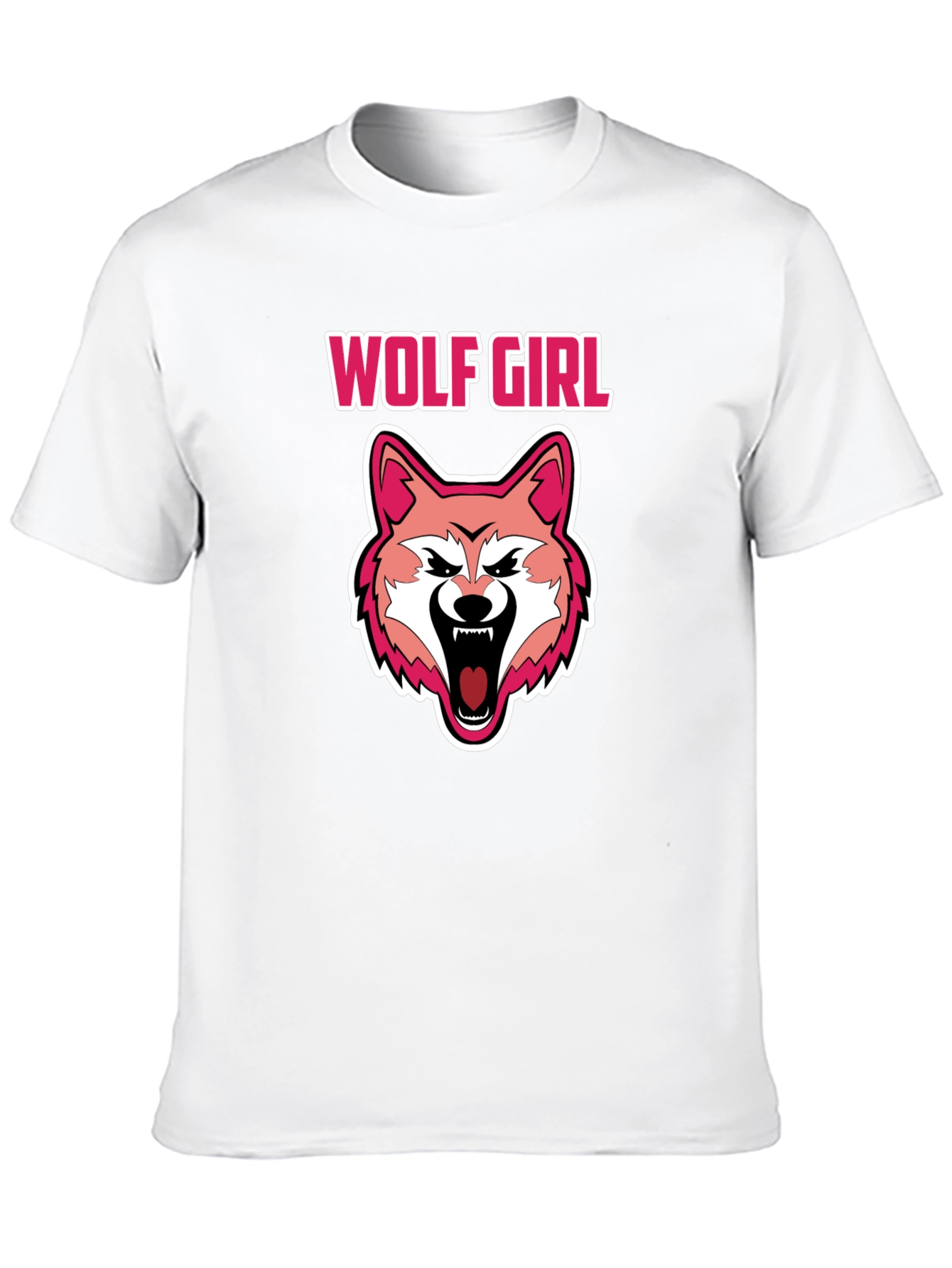 Wolf Girl Graphic Black T-Shirt
