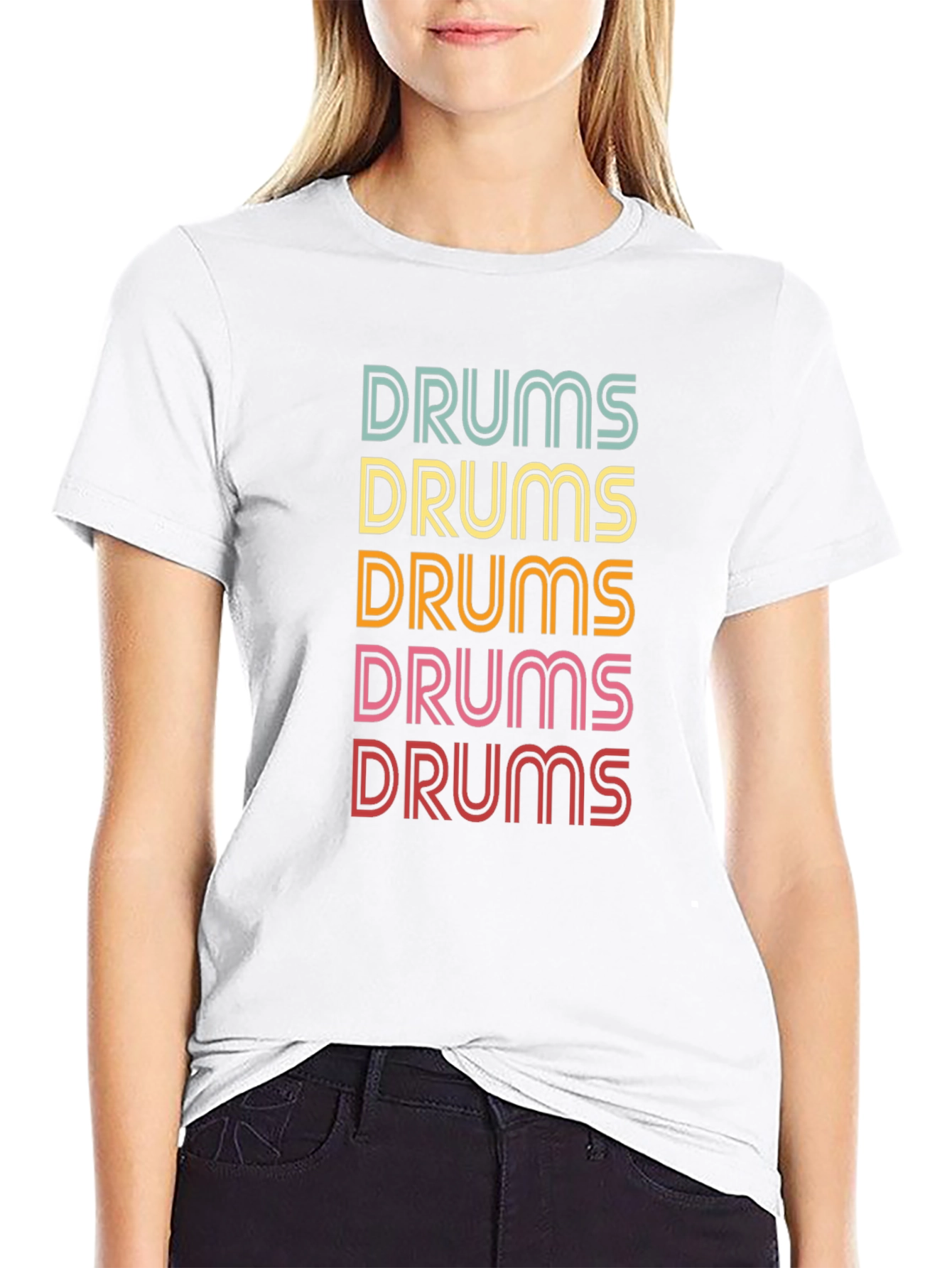 Retro Drums Graphic T-Shirt Music Lover Tee