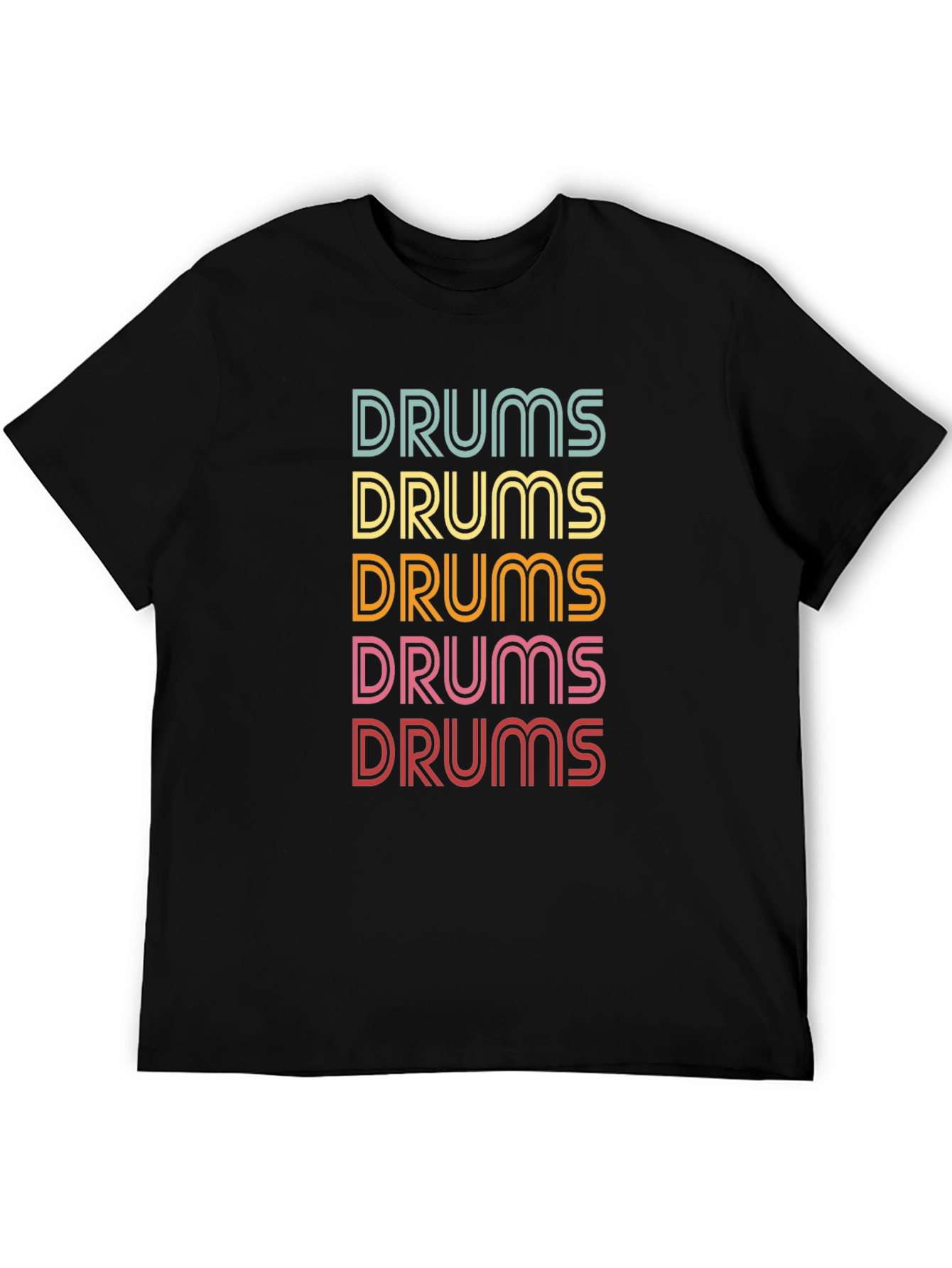 Retro Drums Graphic T-Shirt Music Lover Tee