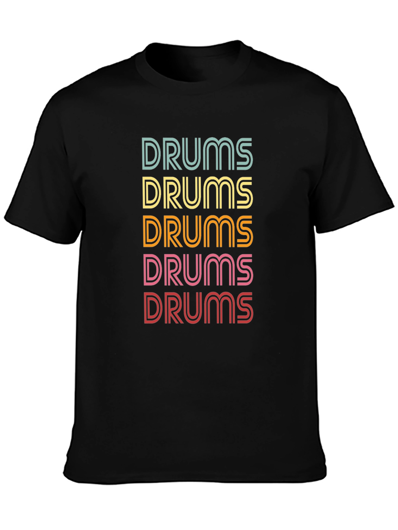 Retro Drums Graphic T-Shirt Music Lover Tee