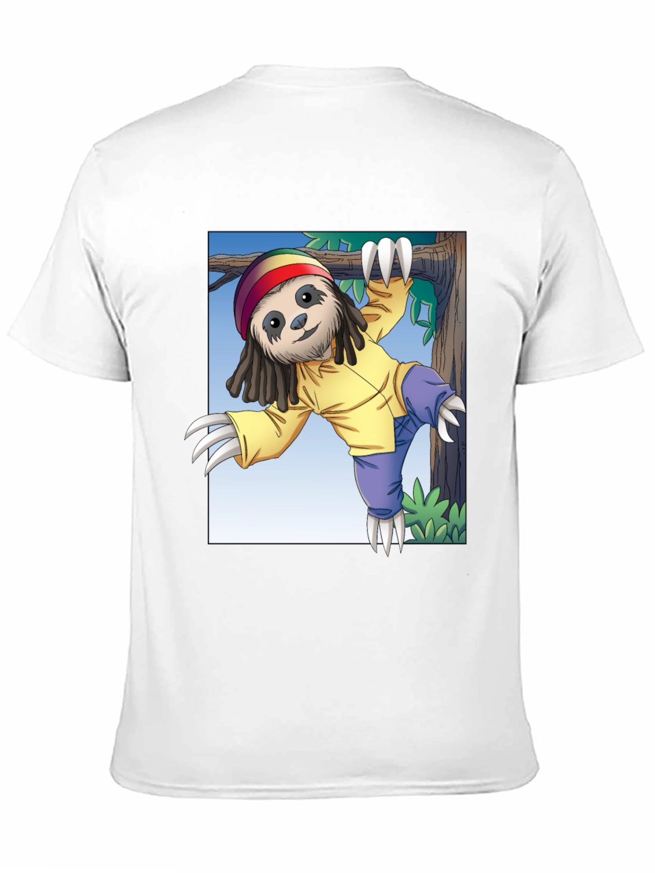 Rasta Sloth Graphic T-Shirt