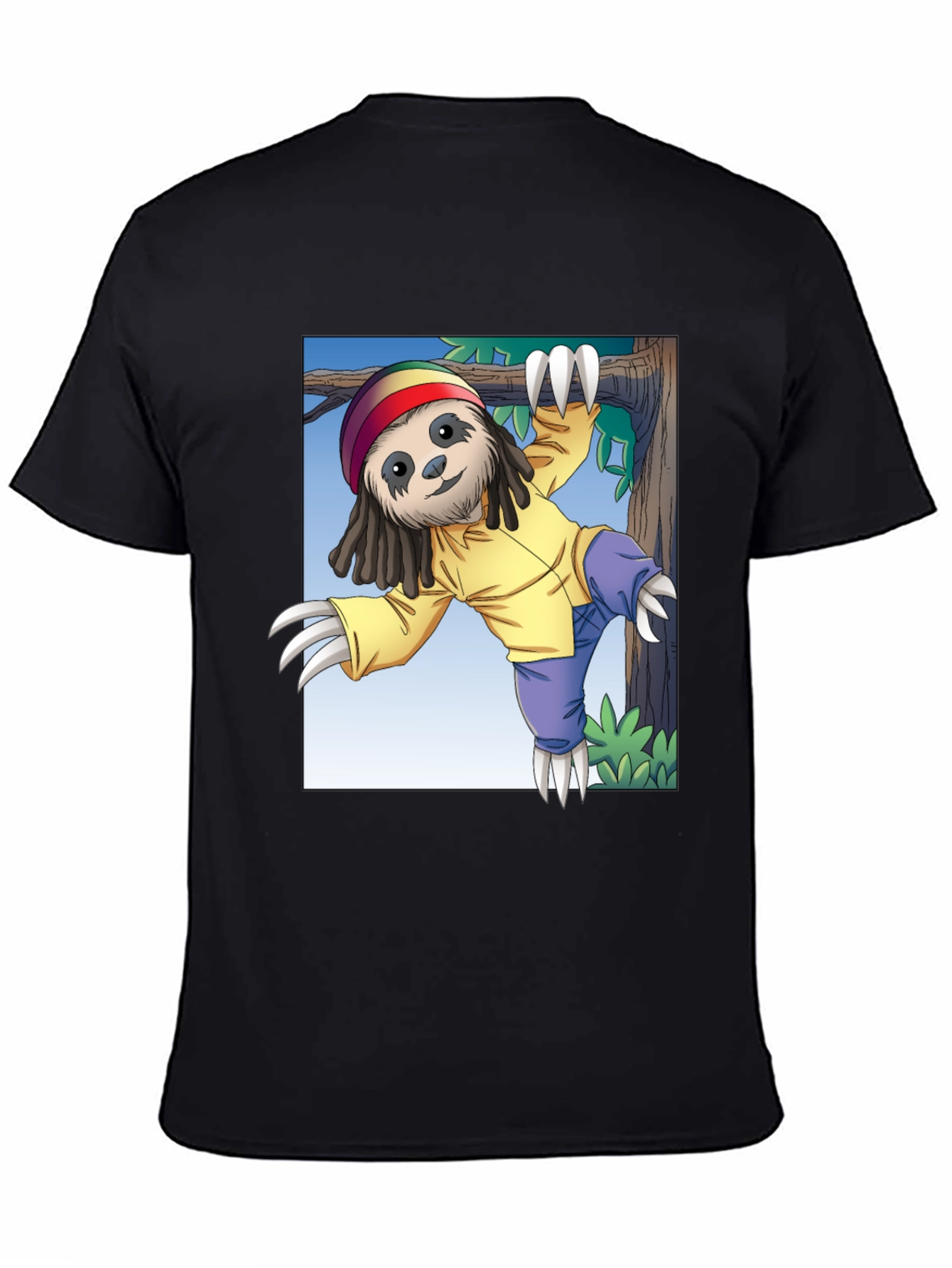 Rasta Sloth Graphic T-Shirt