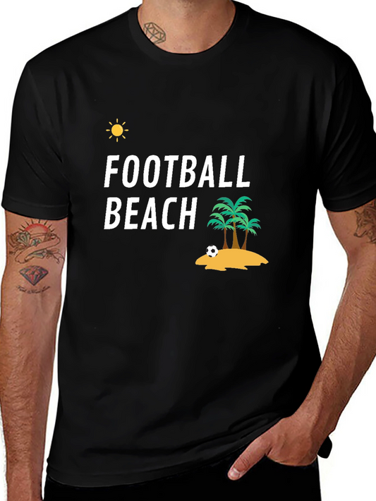 Football Beach Graphic T-Shirt