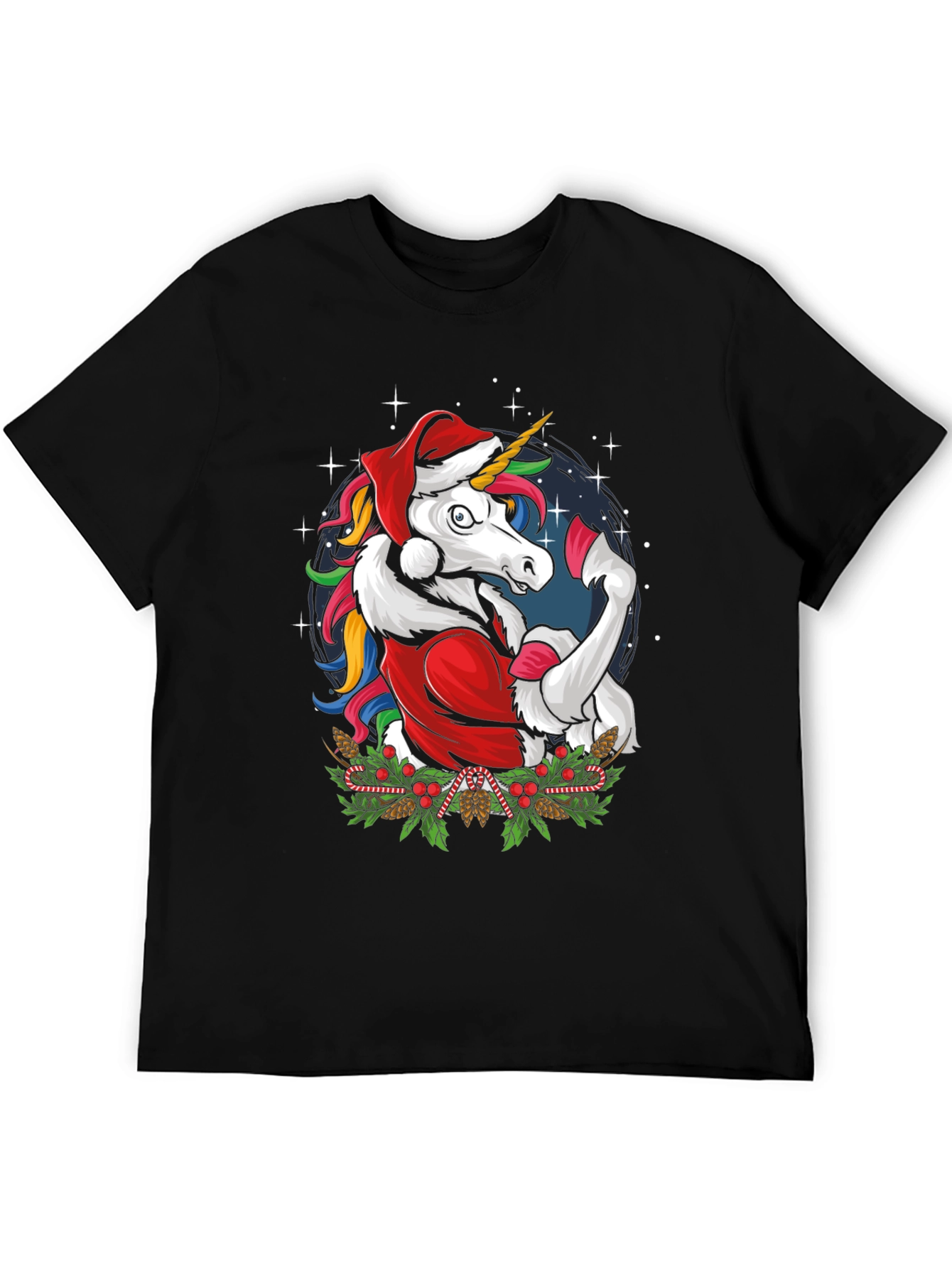 Festive Unicorn Christmas T-Shirt