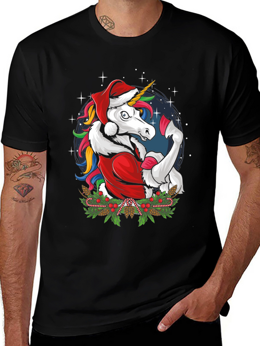 Festive Unicorn Christmas T-Shirt