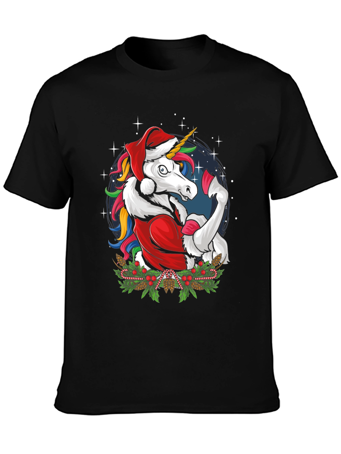 Festive Unicorn Christmas T-Shirt
