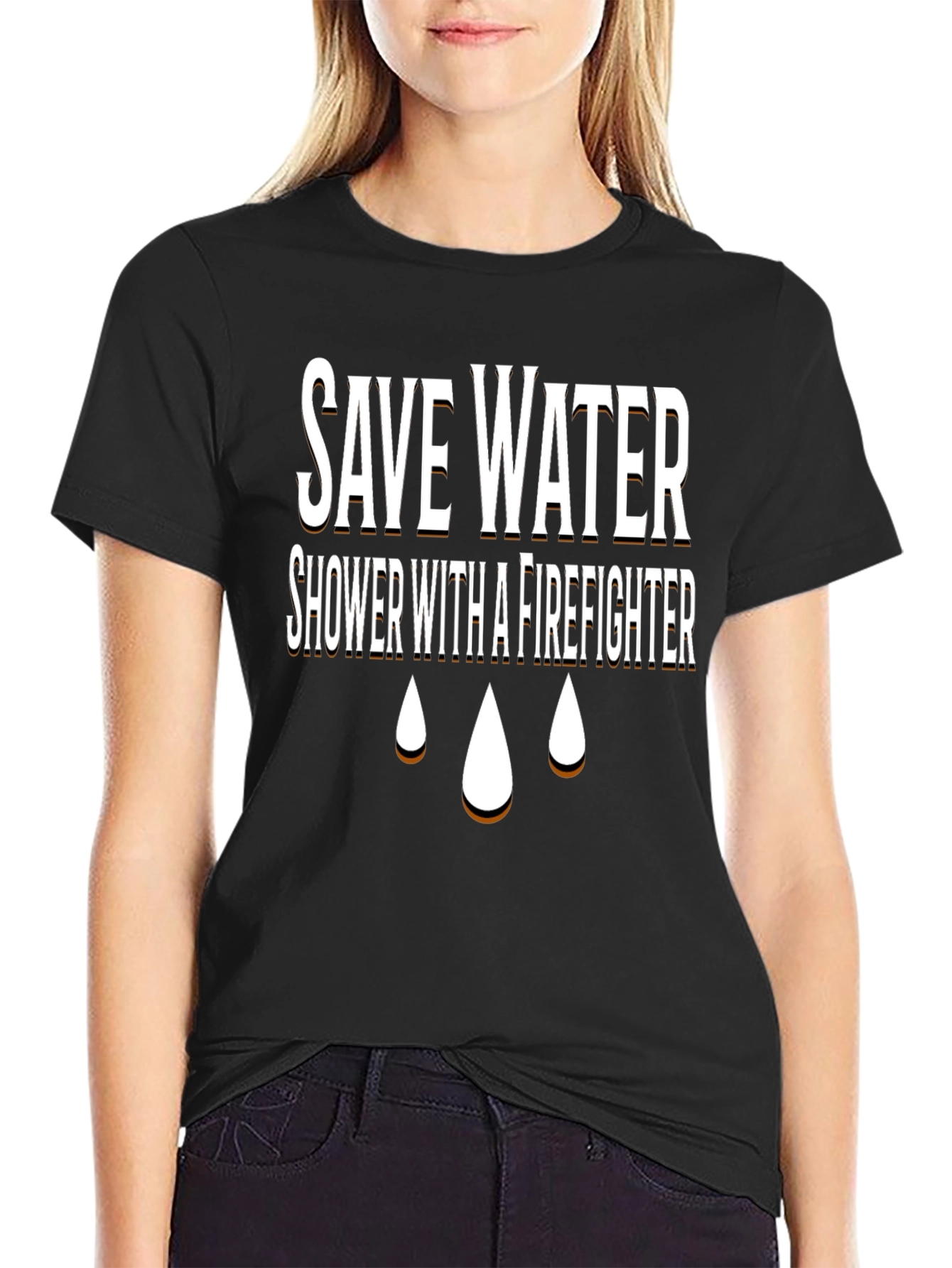 Save Water Shower With A Firefighter T-Shirt