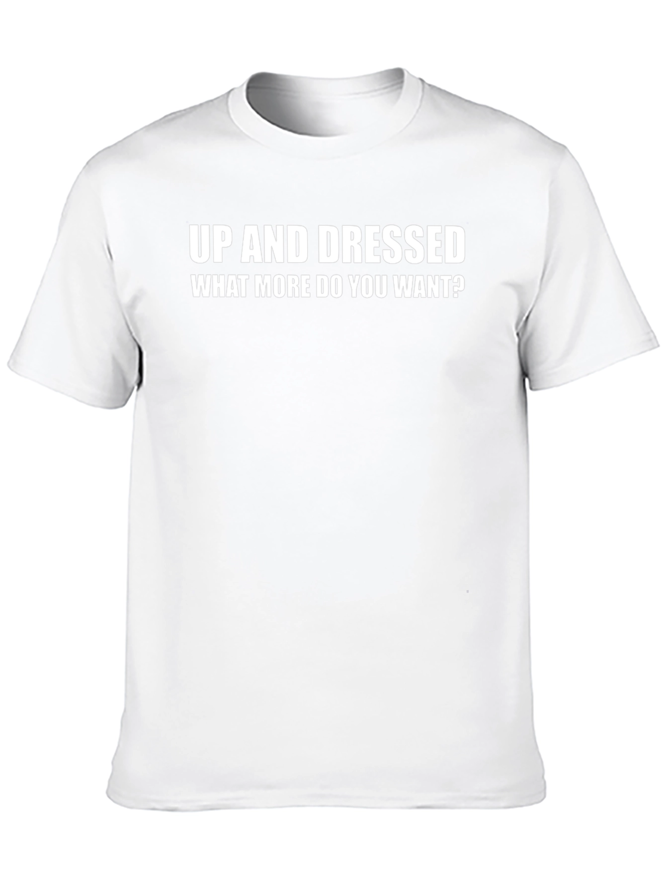 Up and Dressed Slogan Tee - Black Cotton T-Shirt