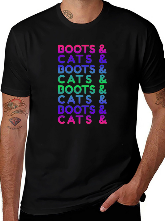 Boots & Cats Colorful T-Shirt