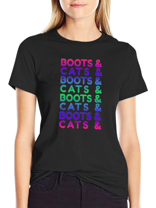 Boots & Cats Colorful T-Shirt