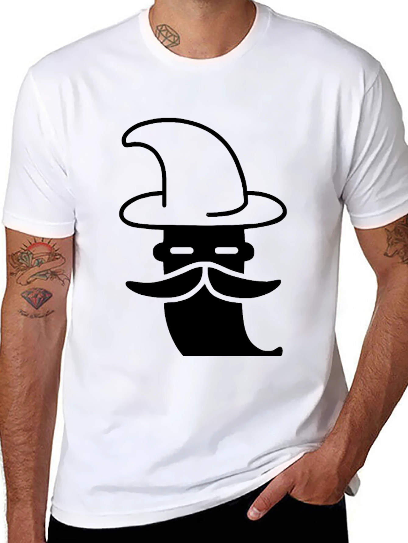 Wizard Graphic Black T-Shirt - Unique Design