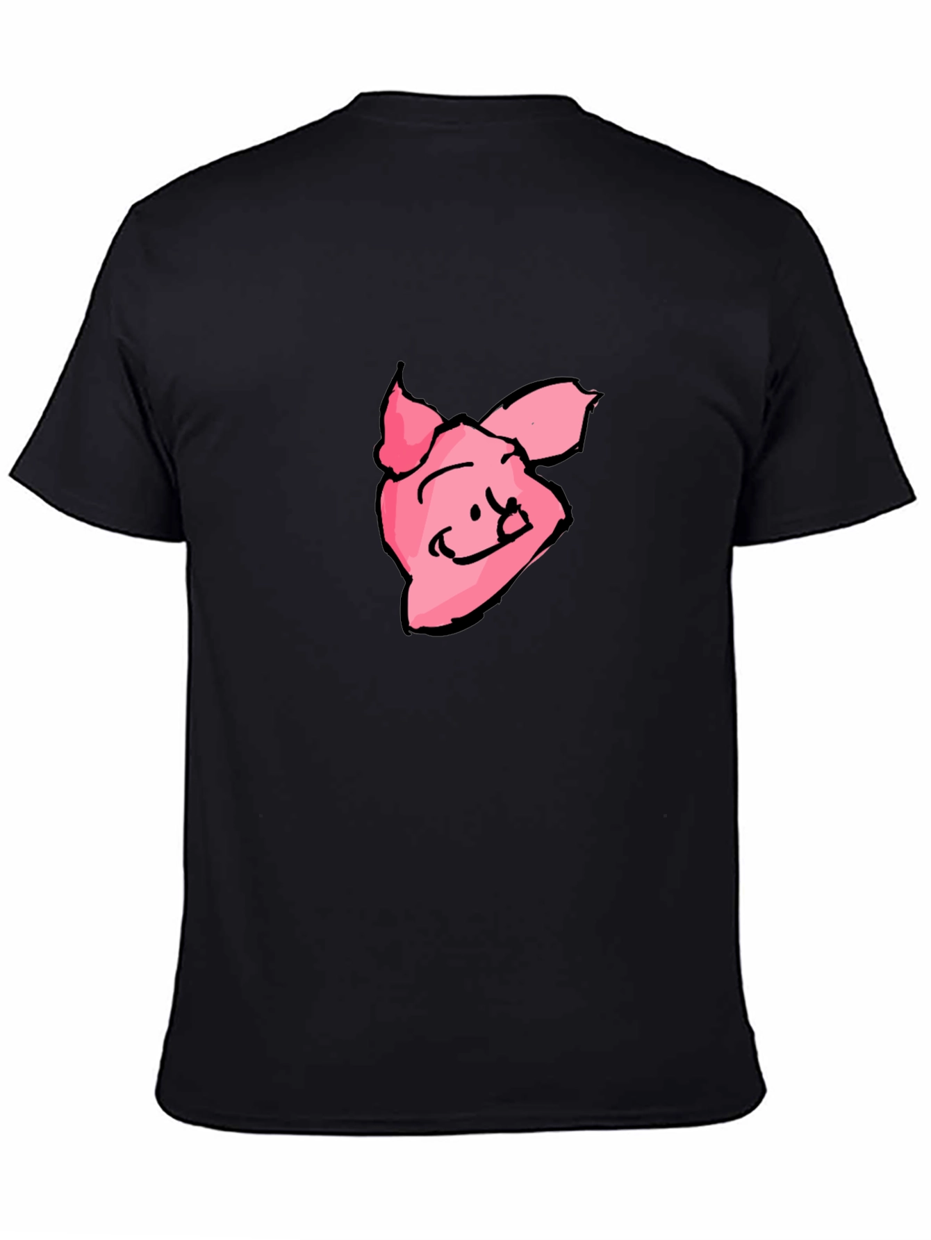 Pink Pig Graphic Tee - Black Casual T-Shirt