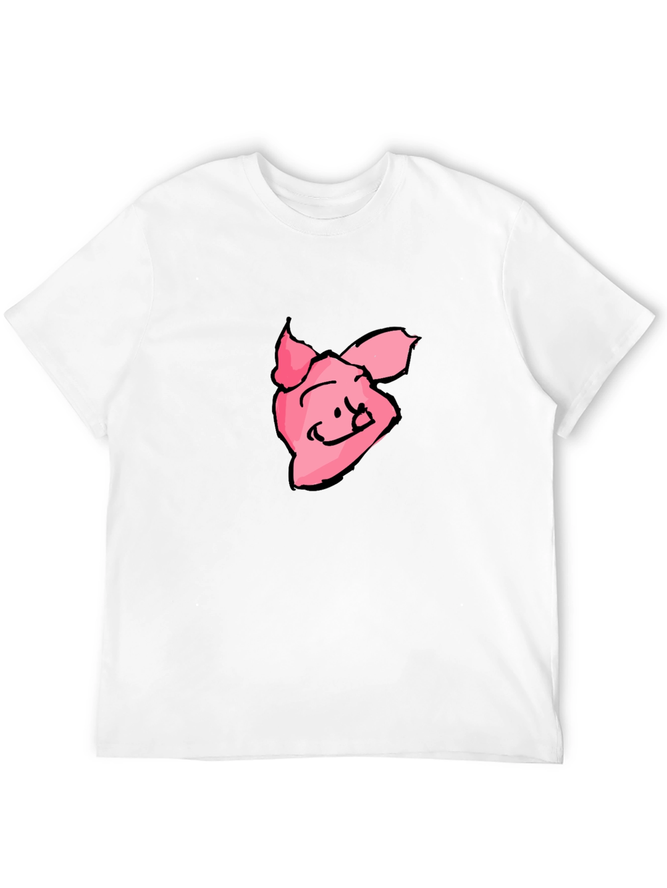 Pink Pig Graphic Tee - Black Casual T-Shirt
