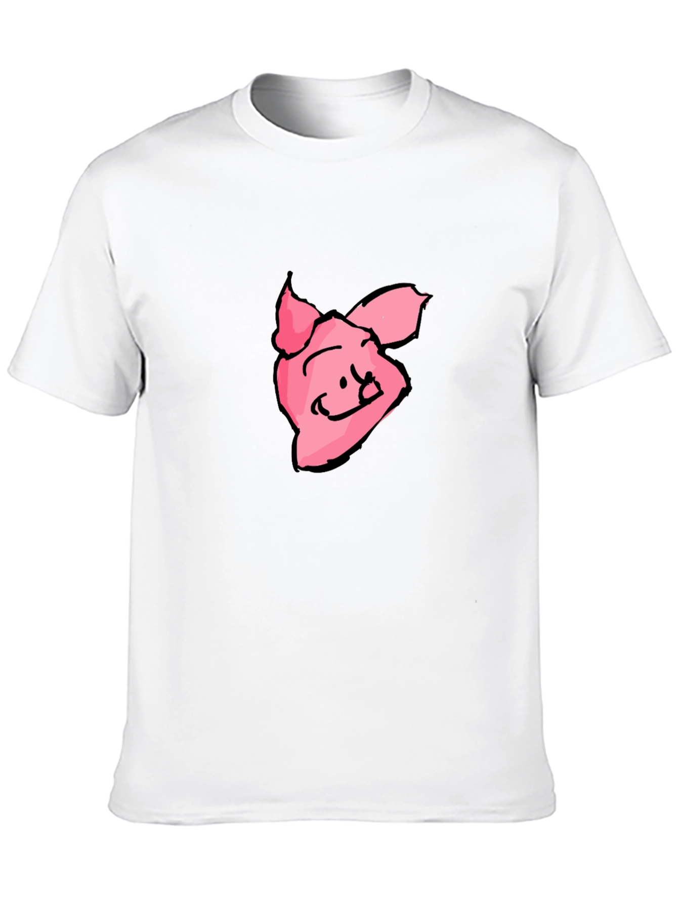 Pink Pig Graphic Tee - Black Casual T-Shirt