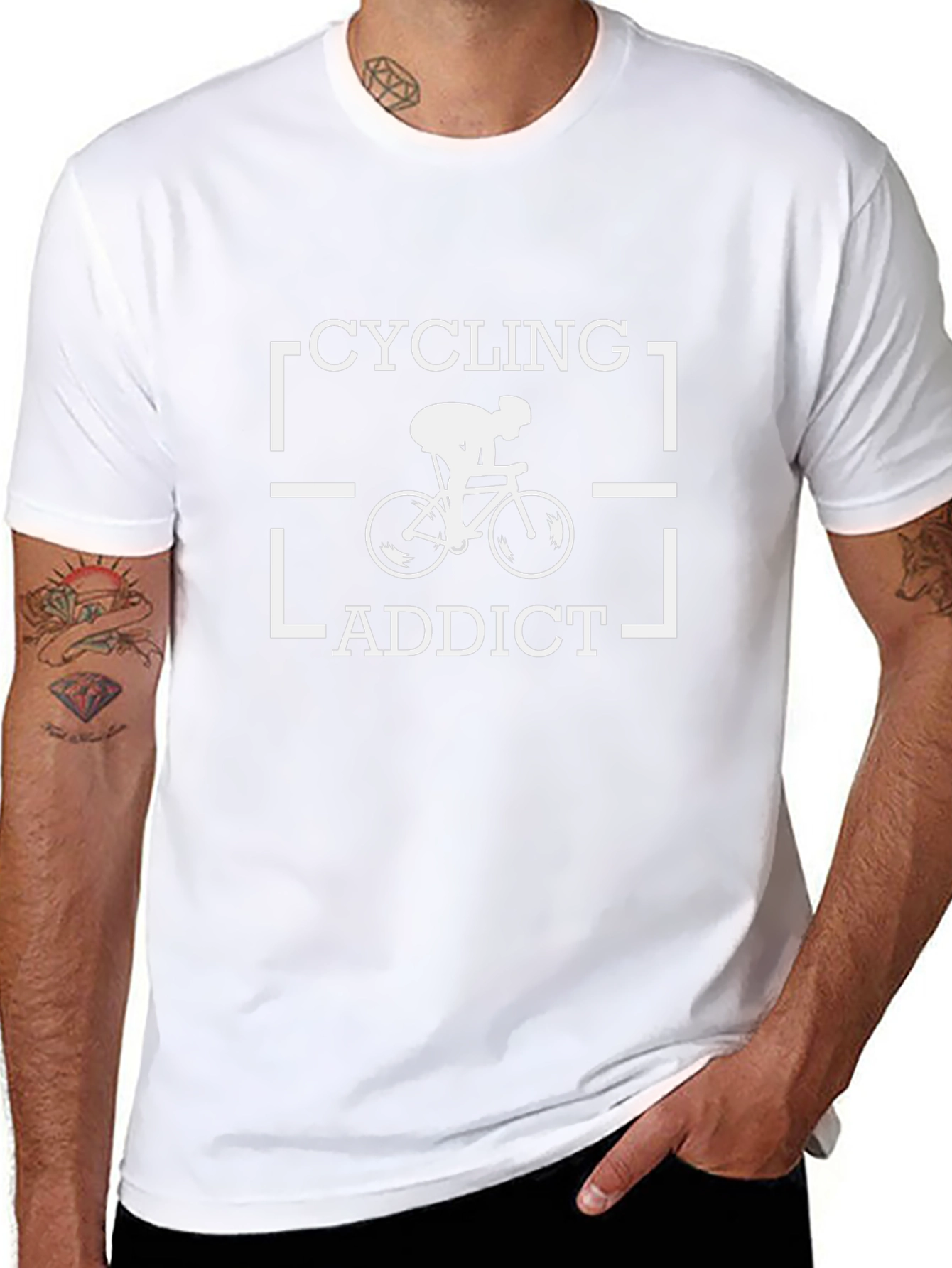 Cycling Addict T-Shirt - Black Graphic Tee