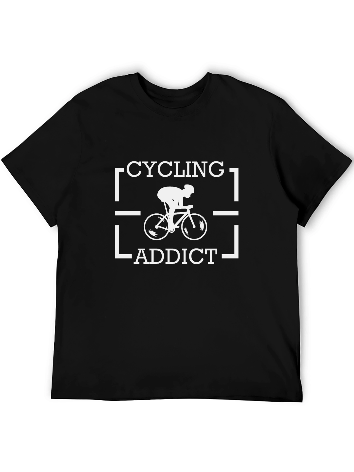 Cycling Addict T-Shirt - Black Graphic Tee