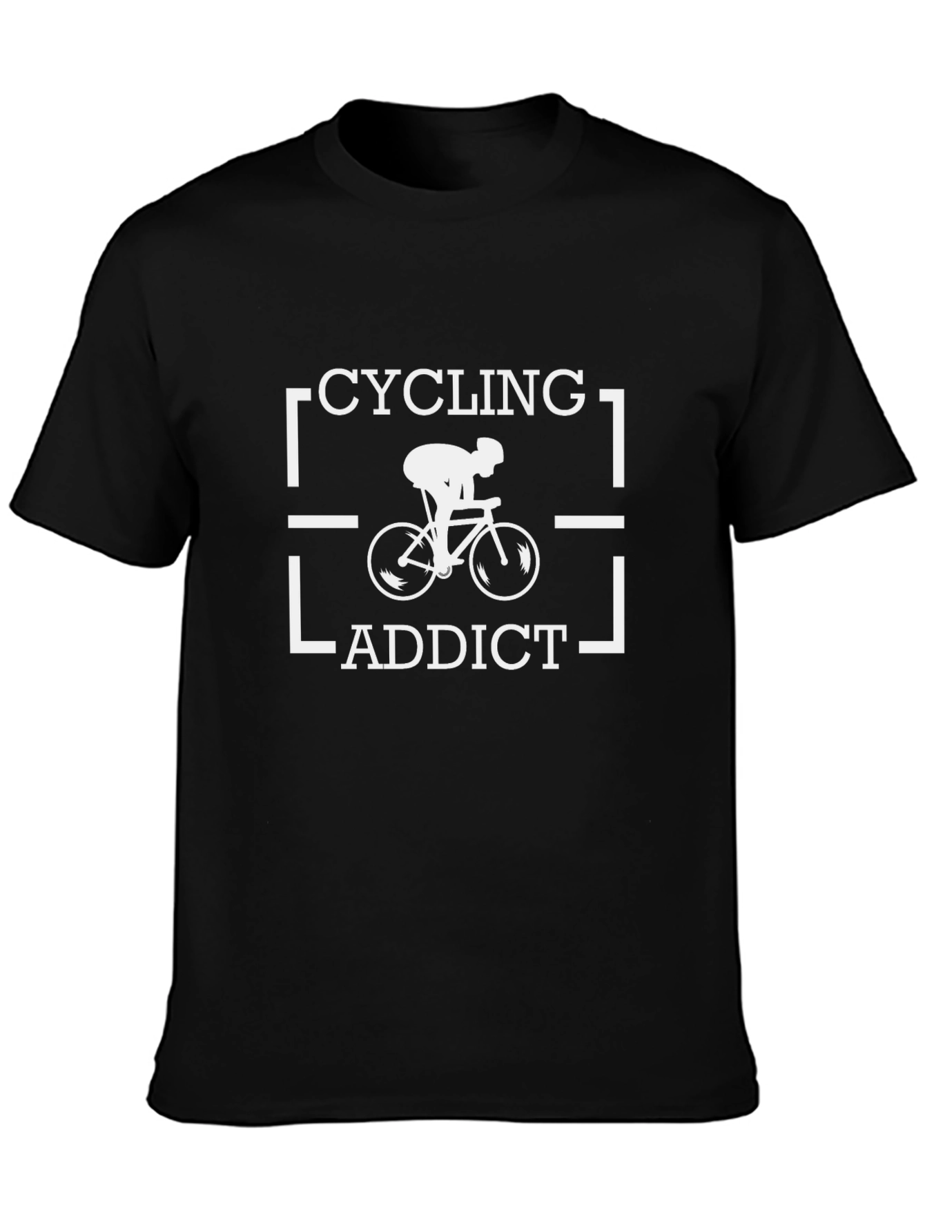 Cycling Addict T-Shirt - Black Graphic Tee