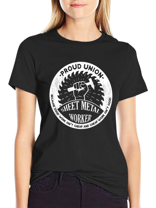 Proud Union Sheet Metal Worker Graphic T-Shirt