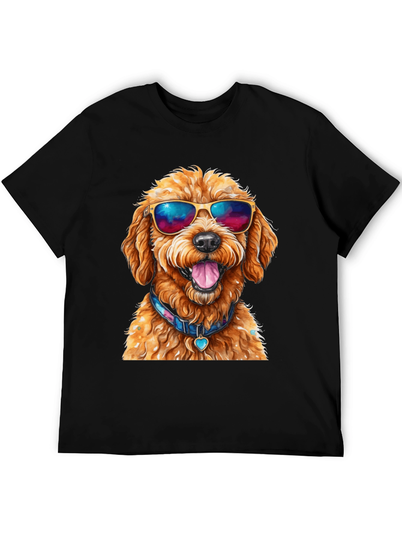 Cool Dog T-Shirt - Doodle with Sunglasses