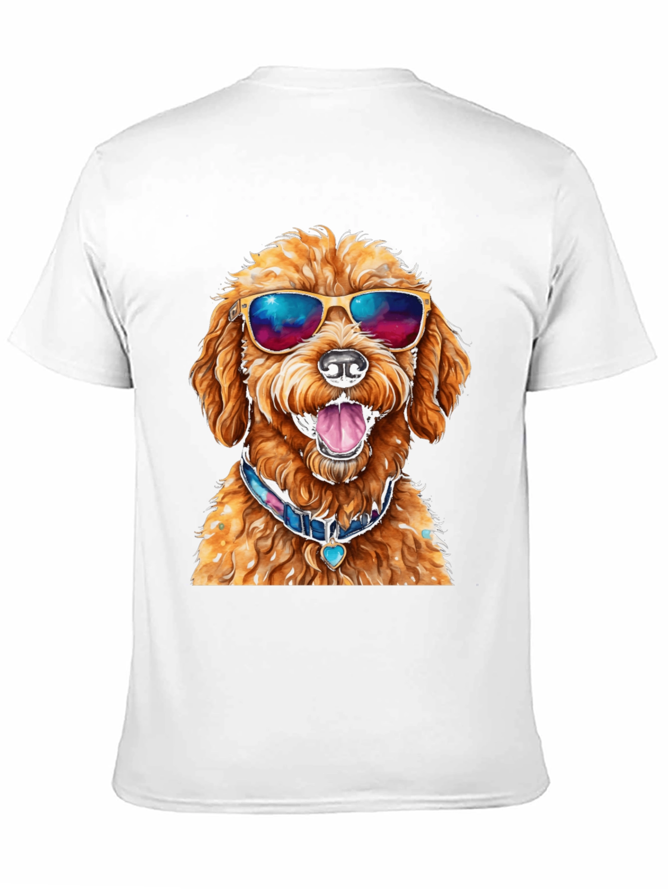 Cool Dog T-Shirt - Doodle with Sunglasses