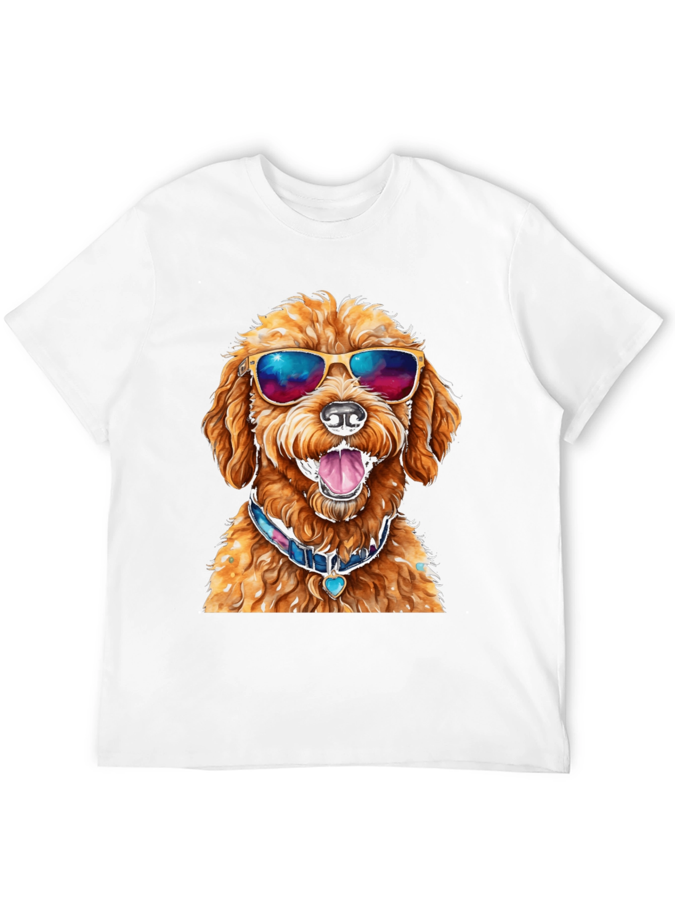 Cool Dog T-Shirt - Doodle with Sunglasses