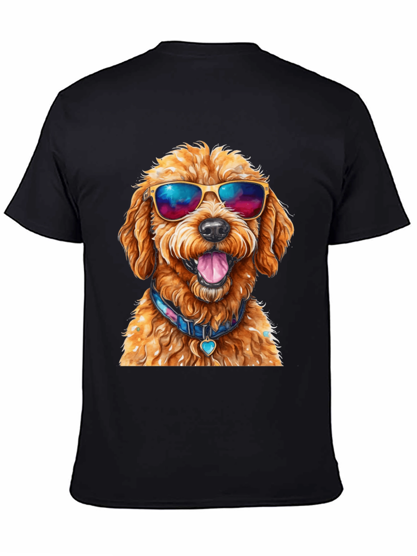 Cool Dog T-Shirt - Doodle with Sunglasses