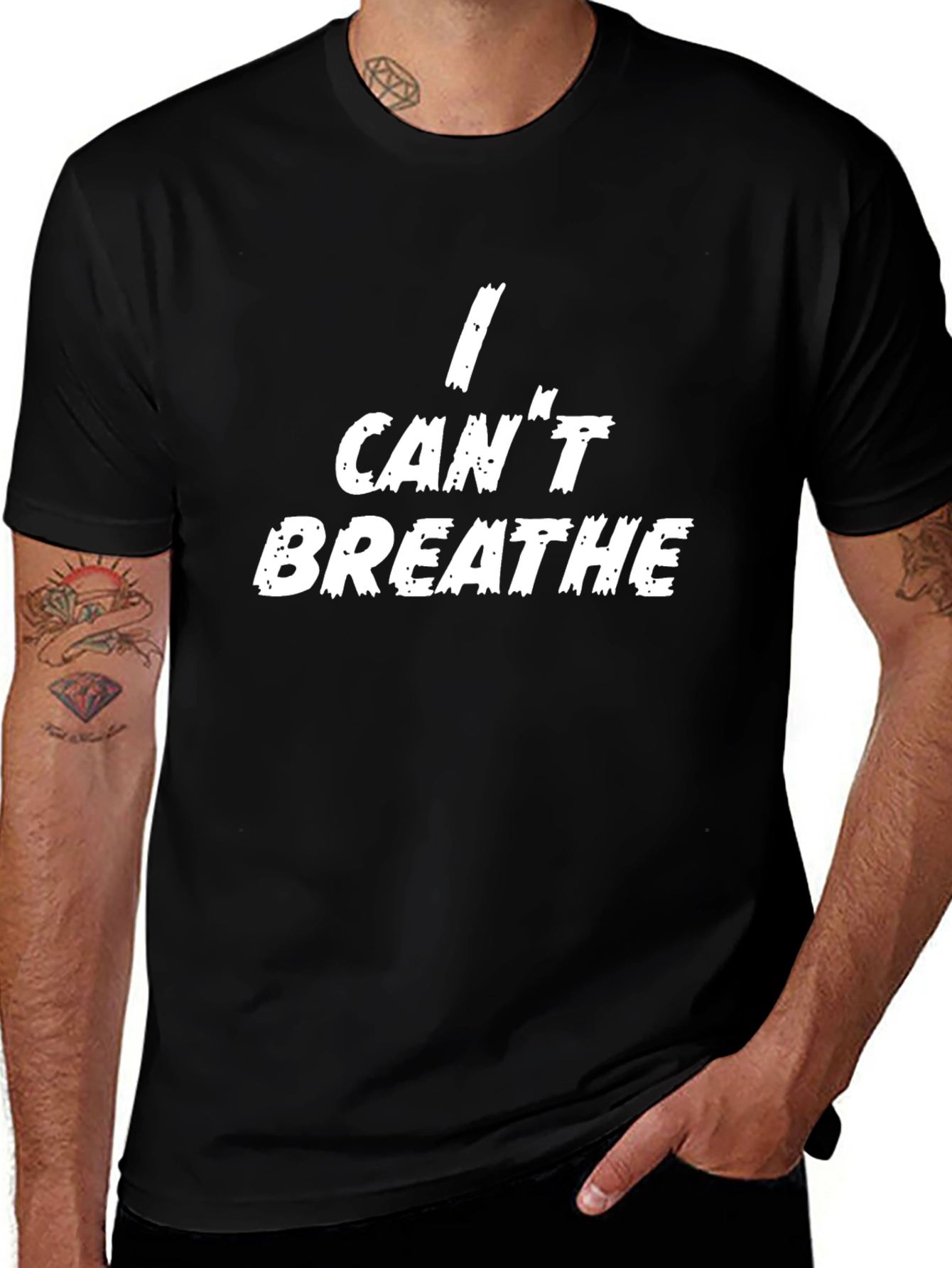 I Cant Breathe Graphic Tee - Black