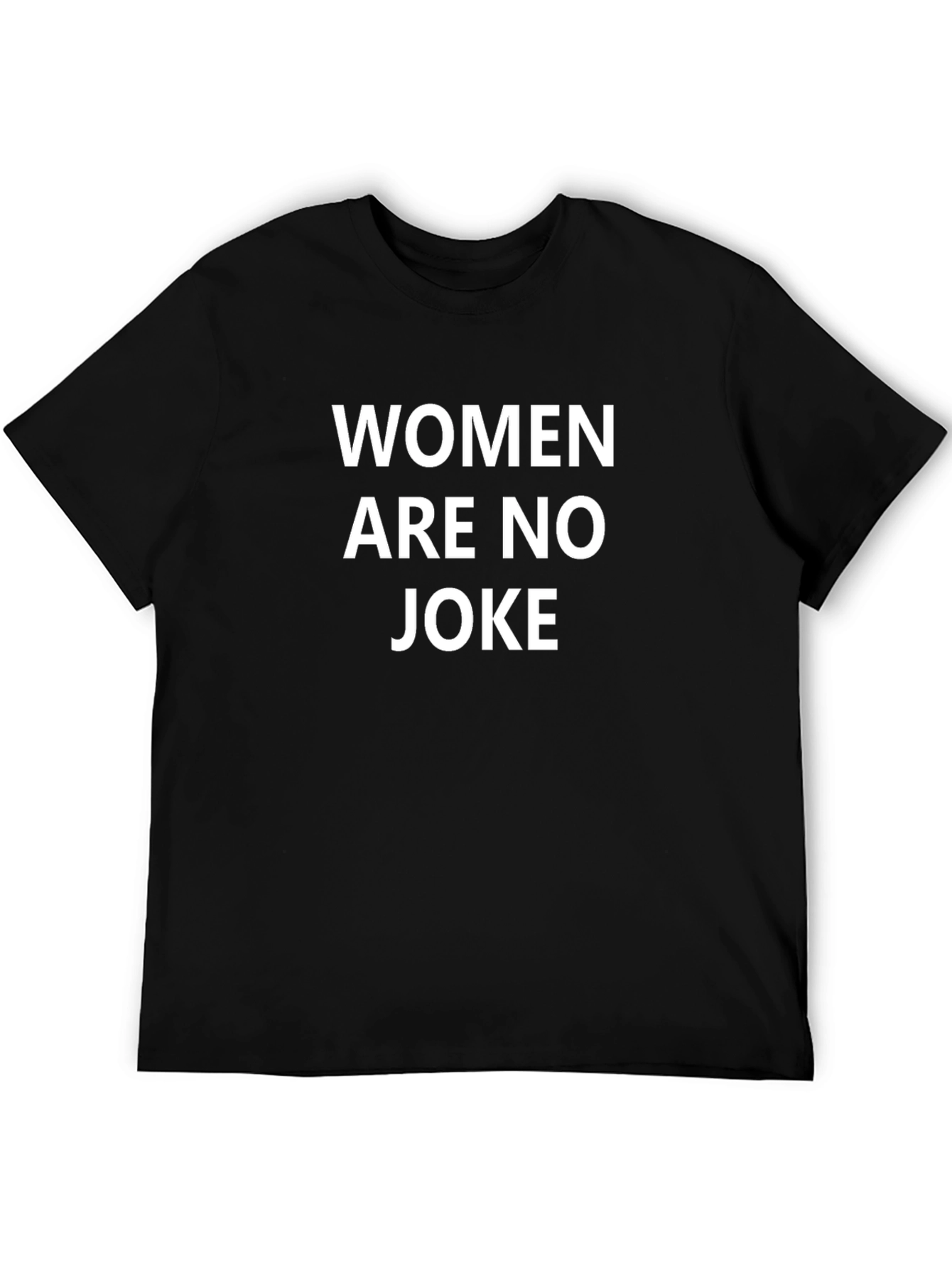 Women Are No Joke Graphic Tee - Black Cotton