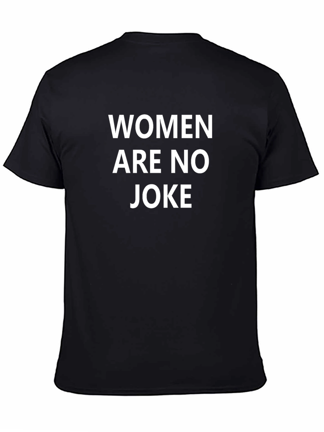Women Are No Joke Graphic Tee - Black Cotton