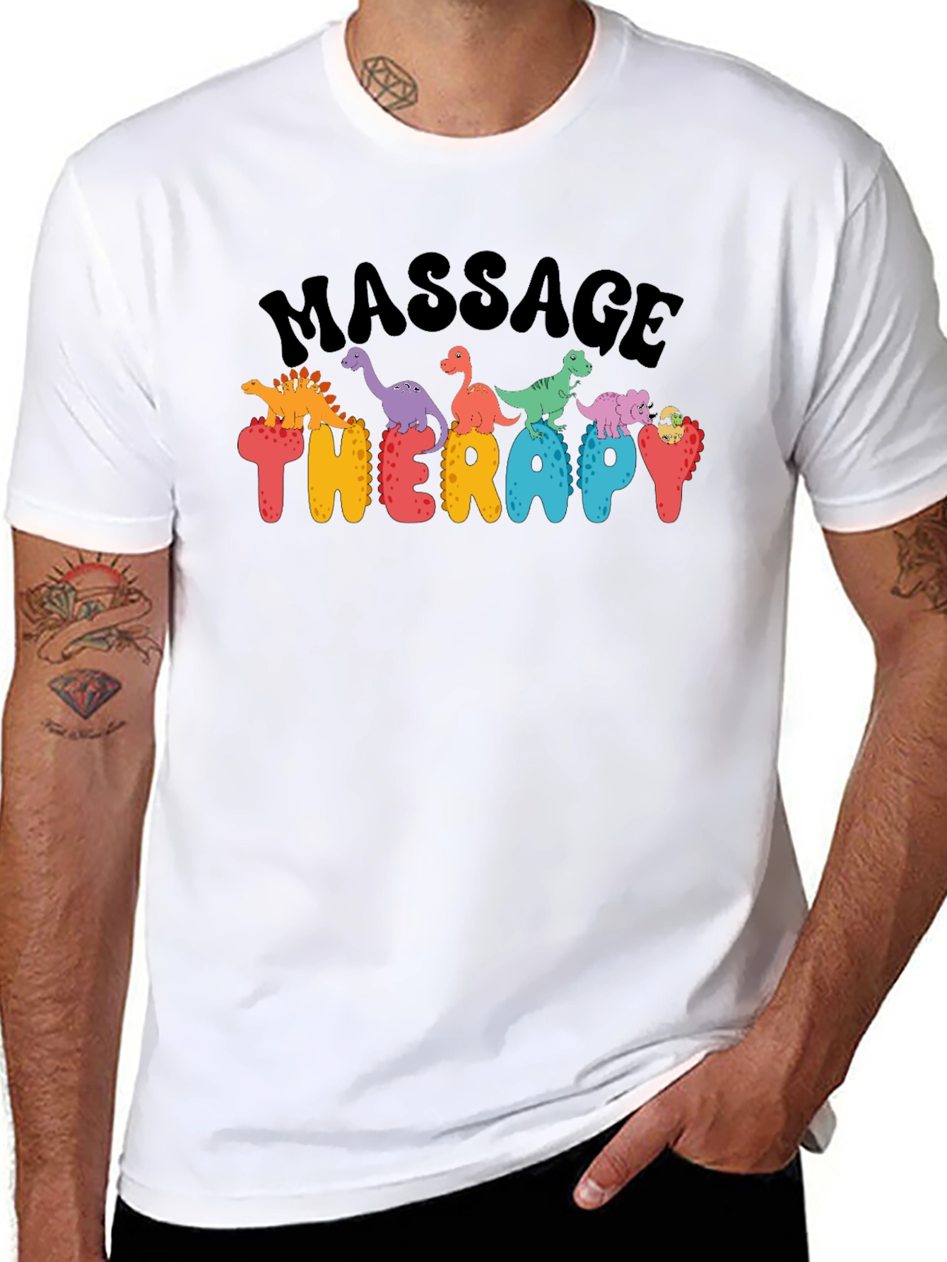 Massage Therapy Dinosaur T-Shirt