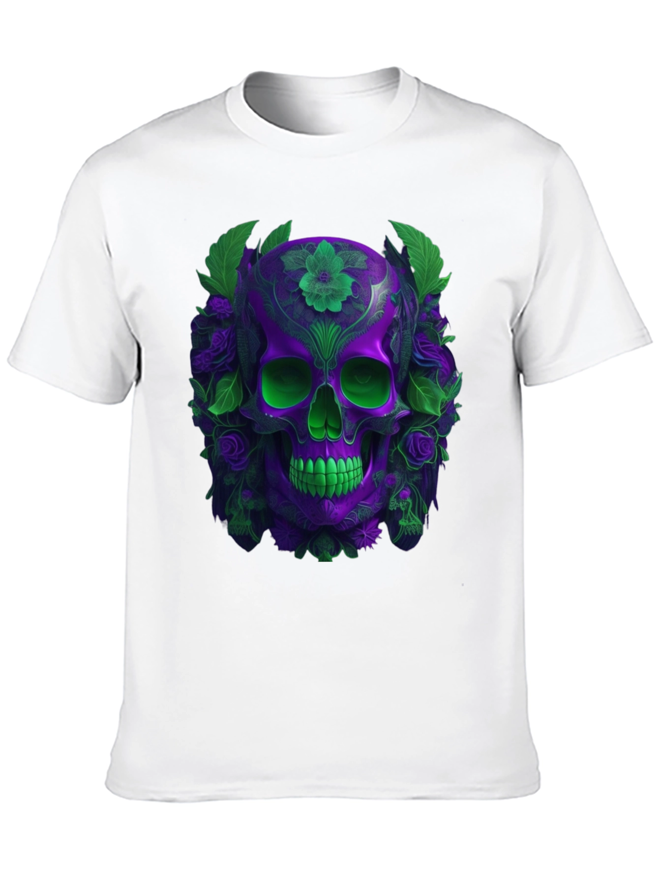 Floral Skull Graphic T-Shirt
